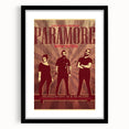 Paramore Concert Poster - Retro Indie Rock Art for Fans