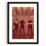 Paramore Concert Poster - Retro Indie Rock Art for Fans