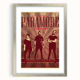 Paramore Concert Poster - Retro Indie Rock Art for Fans