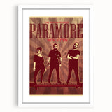 Paramore Concert Poster - Retro Indie Rock Art for Fans