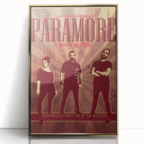Paramore Concert Poster - Retro Indie Rock Art for Fans