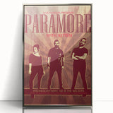 Paramore Concert Poster - Retro Indie Rock Art for Fans