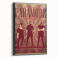 Paramore Concert Poster - Retro Indie Rock Art for Fans
