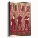 Paramore Concert Poster - Retro Indie Rock Art for Fans