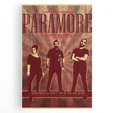 Paramore Concert Poster - Retro Indie Rock Art for Fans