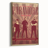 Paramore Concert Poster - Retro Indie Rock Art for Fans