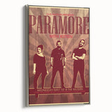 Paramore Concert Poster - Retro Indie Rock Art for Fans
