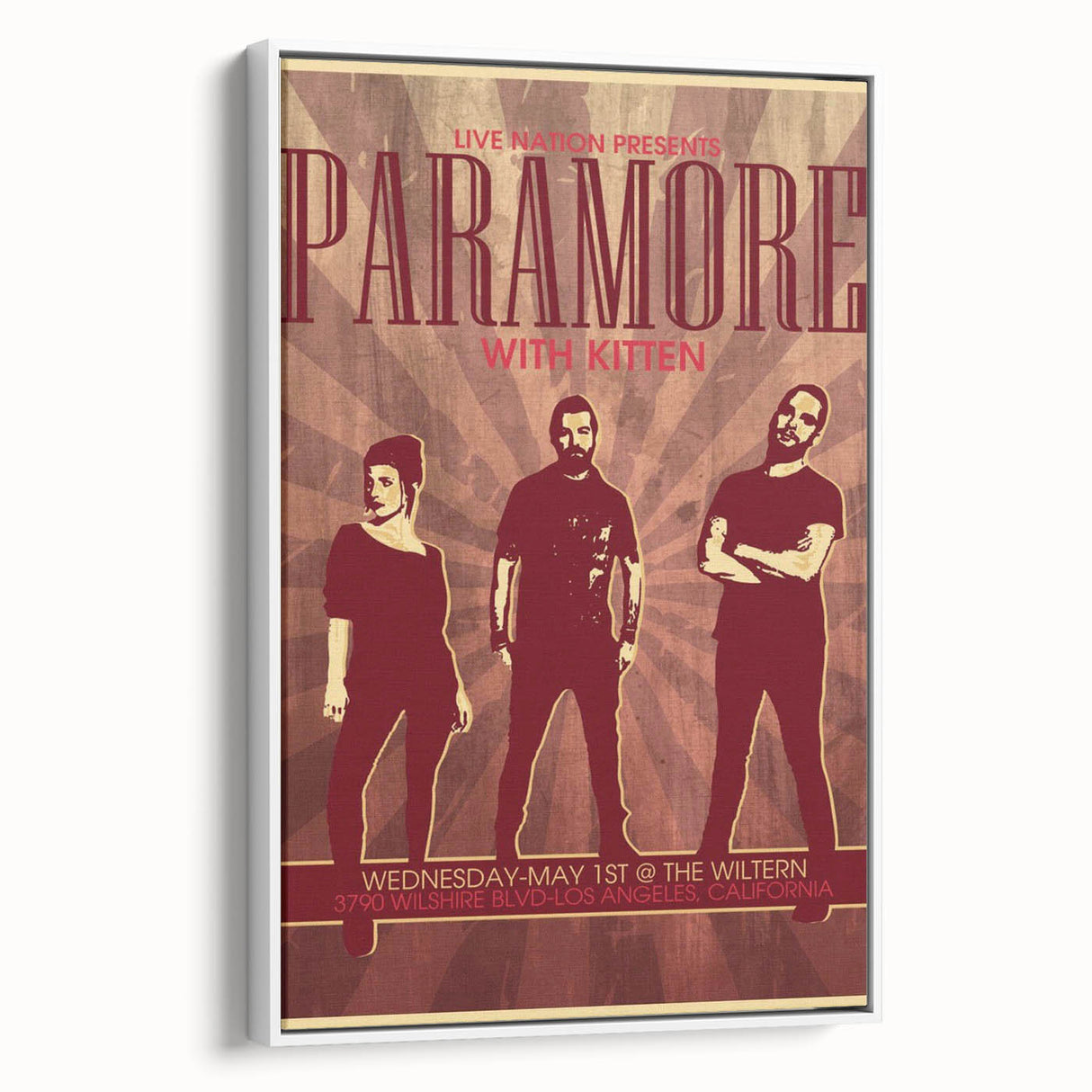 Paramore Concert Poster - Retro Indie Rock Art for Fans