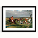Realism Art Prints: Equestrian Hunting Scene Realism Wall Art Canvas