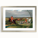 Realism Art Prints: Equestrian Hunting Scene Realism Wall Art Canvas