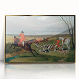 Realism Art Prints: Equestrian Hunting Scene Realism Wall Art Canvas