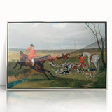 Realism Art Prints: Equestrian Hunting Scene Realism Wall Art Canvas