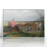 Realism Art Prints: Equestrian Hunting Scene Realism Wall Art Canvas