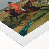Realism Art Prints: Equestrian Hunting Scene Realism Wall Art Canvas