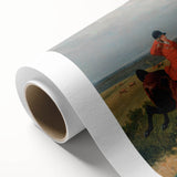 Realism Art Prints: Equestrian Hunting Scene Realism Wall Art Canvas