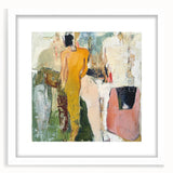 Abstract Figurative Living Room Wall Art – Large Framed Canvas