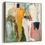 Abstract Figurative Living Room Wall Art – Large Framed Canvas