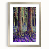 Abstract floral artwork framed in a sleek silver mat, showcasing vibrant colors and intricate designs, perfect for modern home decor. Ideal for enhancing living spaces with a touch of elegance.