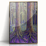 Framed acrylic artwork showcasing vibrant abstract floral designs in gold and pastel colors, perfect for modern home decor and adding elegance to any room.