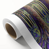 Abstract floral design on rolled canvas, showcasing vibrant colors and intricate patterns, ideal for home decor. Packaged in a protective cardboard tube for easy display.