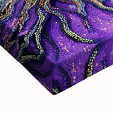 Close-up of a vibrant abstract floral stretched canvas artwork showcasing intricate patterns and rich colors, ideal for modern home decor and artistic accents.