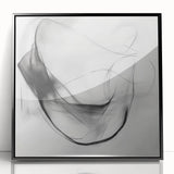 Colorful Abstract Wall Art – Minimal Modern Black and White Canvas
