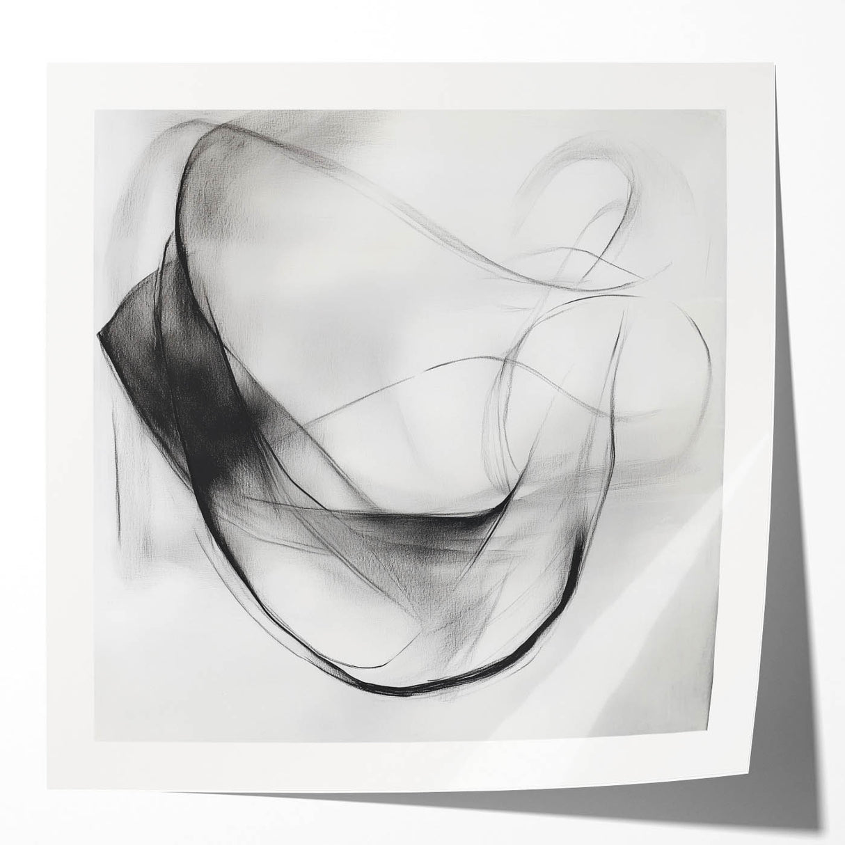 Colorful Abstract Wall Art – Minimal Modern Black and White Canvas
