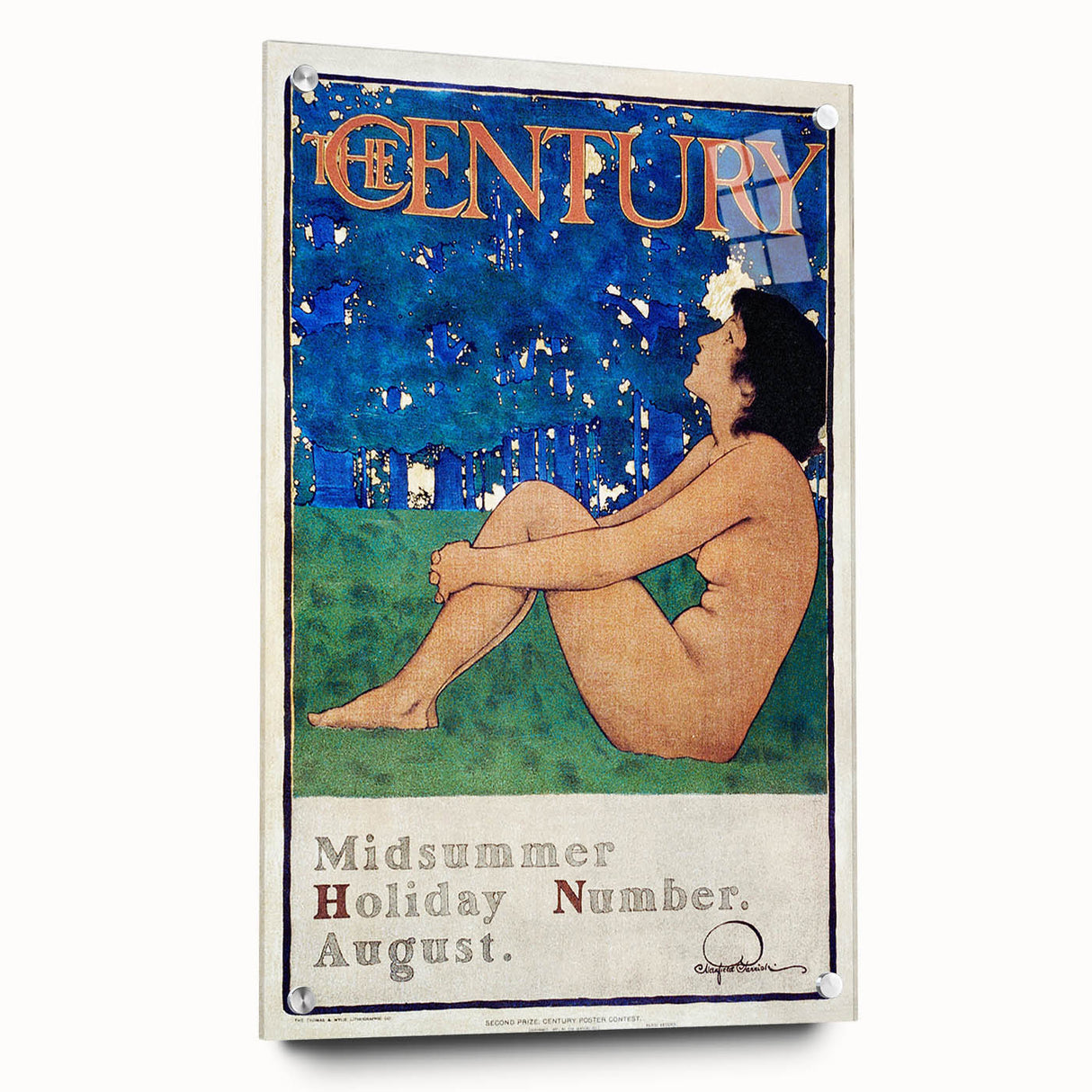 Vintage Summer Wall Art - "The Century" Midsummer Poster by Maxfield Parrish