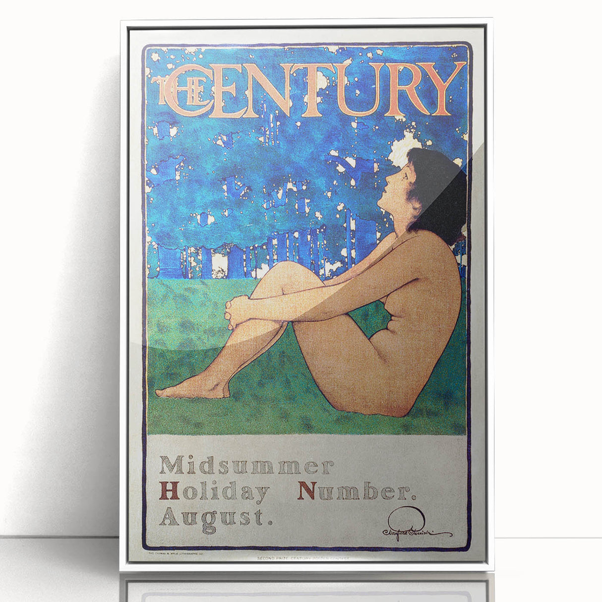 Vintage Summer Wall Art - "The Century" Midsummer Poster by Maxfield Parrish