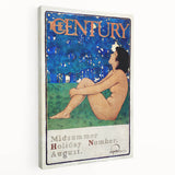 Vintage Summer Wall Art - "The Century" Midsummer Poster by Maxfield Parrish