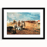 Fine Art Realism: Civil War Camp Scene Realism Art Canvas Print