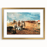 Fine Art Realism: Civil War Camp Scene Realism Art Canvas Print