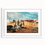Fine Art Realism: Civil War Camp Scene Realism Art Canvas Print