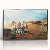 Fine Art Realism: Civil War Camp Scene Realism Art Canvas Print