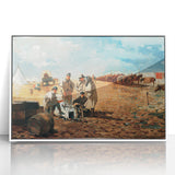 Fine Art Realism: Civil War Camp Scene Realism Art Canvas Print