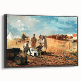 Fine Art Realism: Civil War Camp Scene Realism Art Canvas Print