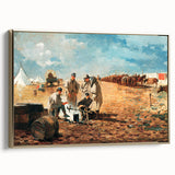 Fine Art Realism: Civil War Camp Scene Realism Art Canvas Print