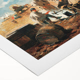 Fine Art Realism: Civil War Camp Scene Realism Art Canvas Print