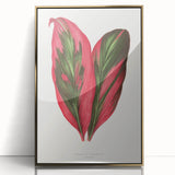 Romanticism Art: Dracaena Terminalis Pink Botanical Wall Art