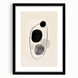 Dining Room Wall Decor – Abstract Black & Gray Minimalist Art