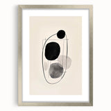 Dining Room Wall Decor – Abstract Black & Gray Minimalist Art