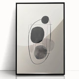 Dining Room Wall Decor – Abstract Black & Gray Minimalist Art