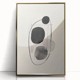 Dining Room Wall Decor – Abstract Black & Gray Minimalist Art