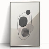 Dining Room Wall Decor – Abstract Black & Gray Minimalist Art