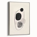Dining Room Wall Decor – Abstract Black & Gray Minimalist Art
