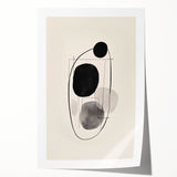 Dining Room Wall Decor – Abstract Black & Gray Minimalist Art