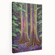 Abstract floral canvas artwork showcasing vibrant colors and intricate designs, presented in a side view. Ideal for modern home decor, enhancing any space.