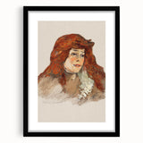 Mme Lili Grenier Portrait - Impressionist Wall Art by Toulouse-Lautrec
