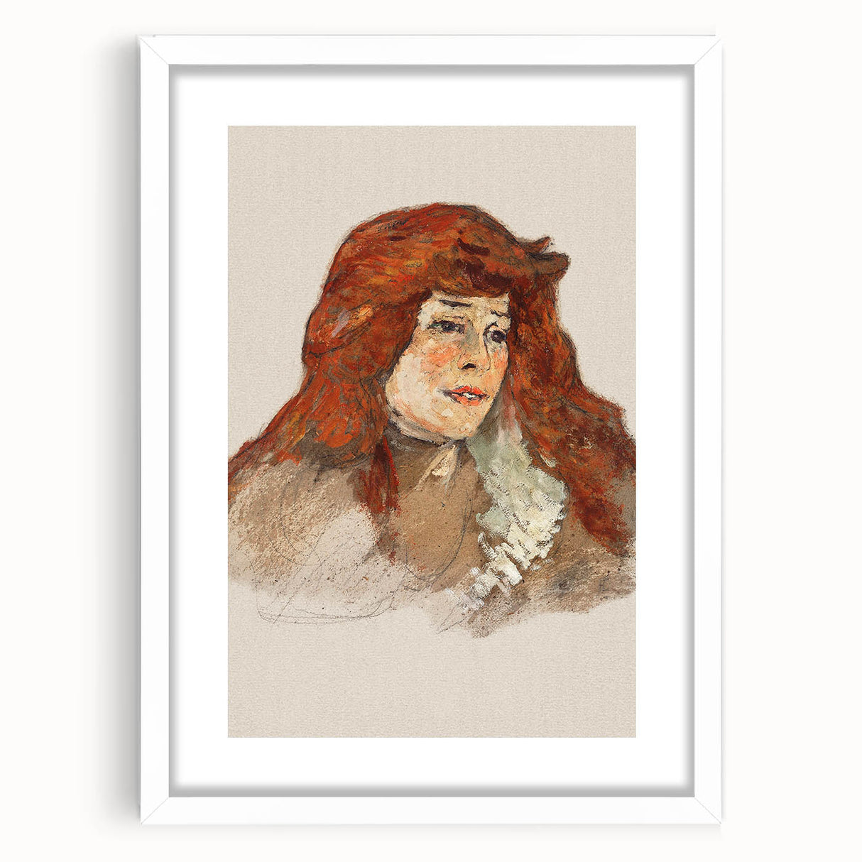 Mme Lili Grenier Portrait - Impressionist Wall Art by Toulouse-Lautrec