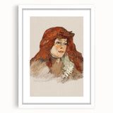 Mme Lili Grenier Portrait - Impressionist Wall Art by Toulouse-Lautrec